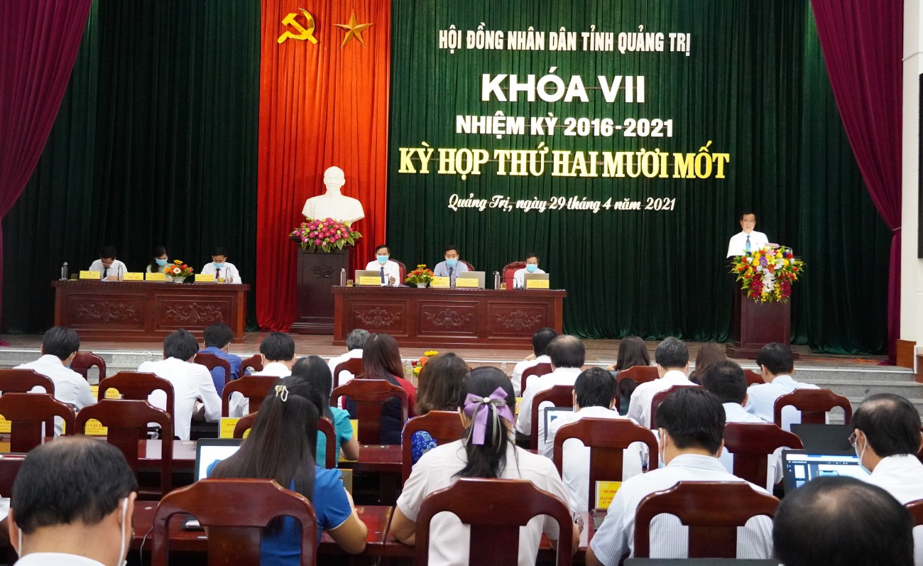 Hội đồng nhân dân tỉnh Quảng Trị tổ chức kỳ họp thứ 21, nhiệm kỳ 2016 - 2021