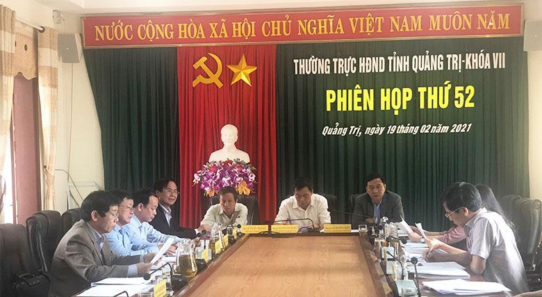 Thường trực HĐND tỉnh Quảng Trị họp phiên thứ 52