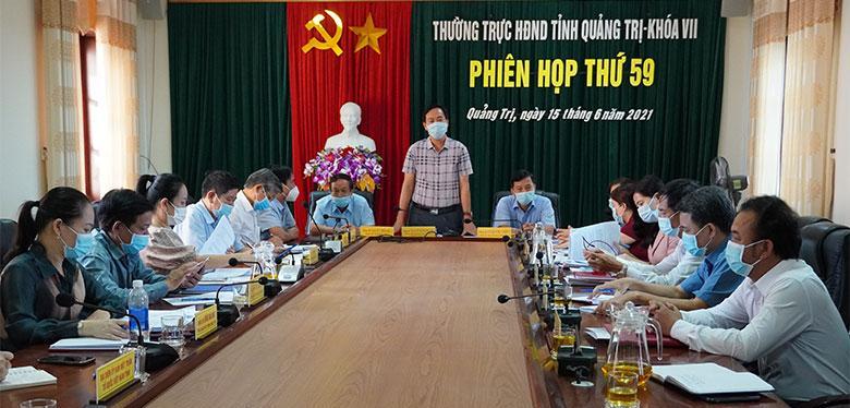 Thường trực HĐND tỉnh Quảng Trị khoá VII họp phiên thứ 59