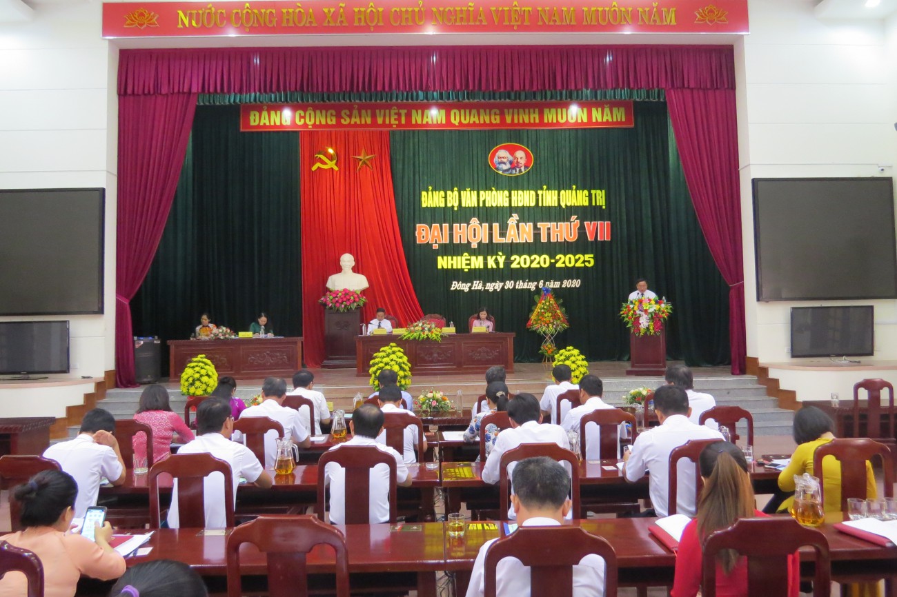 Đại hội Đảng bộ Văn phòng HĐND tỉnh Quảng Trị, nhiệm kỳ 2020 - 2025: